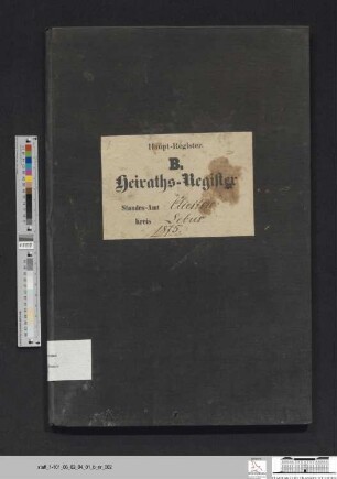 Heiratsregister Kliestow 1875