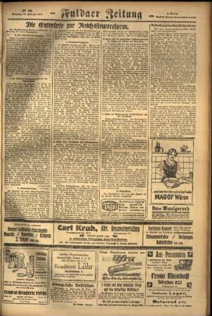 Zweite Ausgabe vom Sonntag, den 22. Februar 1925.