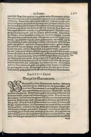 Das XXXIII. Capitel. Von zal der Sacramenten.