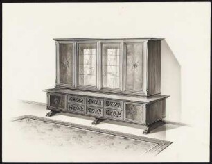 Virtinenschrank mit Glasteil