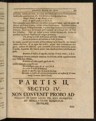 391-459, Sectio IV. Non convenit probo Advocato in omni causa vel ejus ad Appellationis &c.