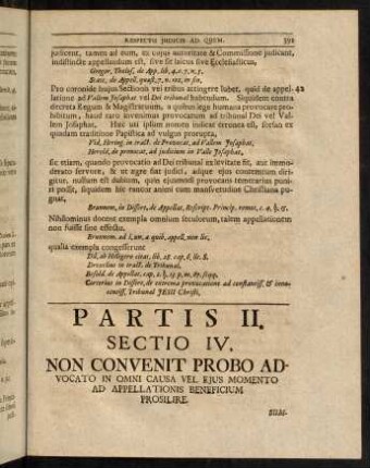 391-459, Sectio IV. Non convenit probo Advocato in omni causa vel ejus ad Appellationis &c.