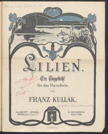 Lilien. Originalfassung für Pianoforte