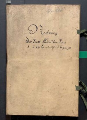 IX A 1 - Alte Stadtrechnungen (1689 - 1690)