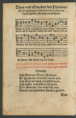 Thon und Melodey der Psalmen ...