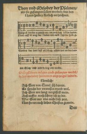 Thon und Melodey der Psalmen ...