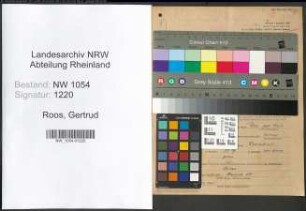 Entnazifizierung Gertrud Roos , geb. 24.06.1911 ()