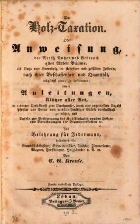 Die Holz-Taxation