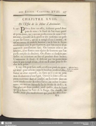 Chapitre XVII. De l'Essai de la Mine d'Antimoine