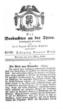 9. Stueck, 4. Maerz 1850