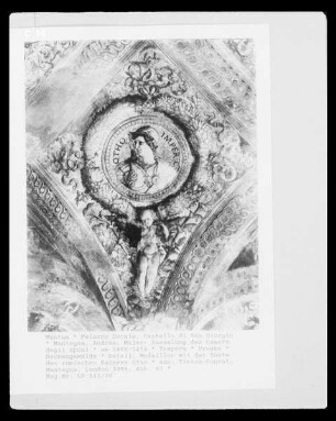Ausmalung der Camera degli Sposi — Deckenmalereien — Medaillon mit Bildnis des Kaisers Otho