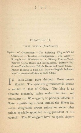 Chapter II. Upper Burma (continued)
