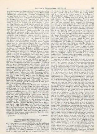471-474 [Rezension] Gerstenmaier, Eugen, Die Kirche und die Schöpfung