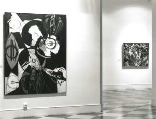 Dresden. Ausstellung "Ernst Wilhelm Nay. 1902-1968" im Georgenbau des Residenzschlosses. Raumaufnahme