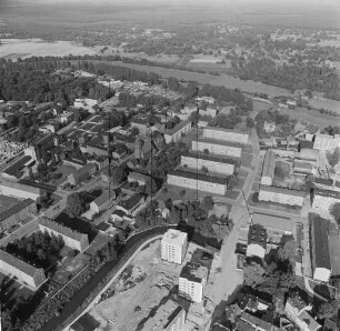 Stadtmitte von Forst (Lausitz) : Blickrichtung Nordosten zur Lausitzer Neiße