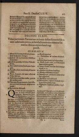 Decisio CLXIV.
