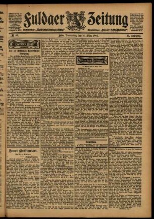 Zweite Ausgabe vom Donnerstag, den 10. März 1904.