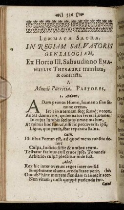 Lemmata Sacra, In Regiam Salvatoris Genealogiam