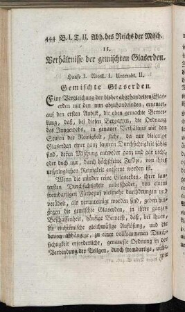 11. Verhältnisse der gemischten Glaserden
