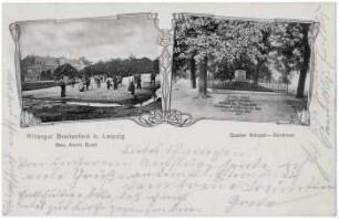 Rittergut Breitenfeld b. Leipzig : Bes. Alwin Bach ; Gustav Adolph-Denkmal