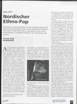 Hört, hört: Nordischer Ethno-Pop