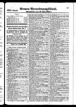 404.Ausgabe. Mittwoch, 17. März 1915