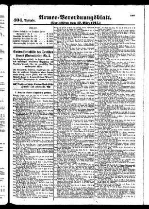 404.Ausgabe. Mittwoch, 17. März 1915