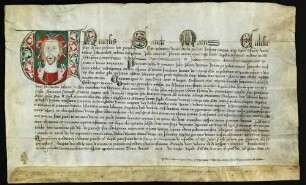 Ablass von 2 Erzbischöfen und 12 Bischöfen für das Kloster Kirchberg.