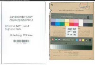 Entnazifizierung Wilhelm Unterberg , geb. 13.04.1892 (Zollbeamter)