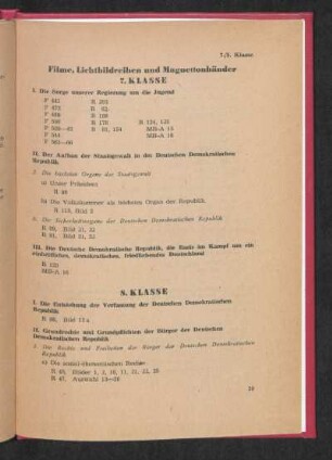 Filme, Lichtbildreihen und Magnettonbänder