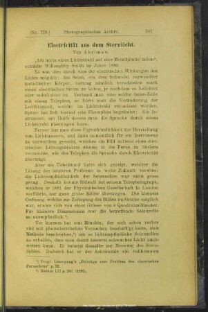 Electricität aus dem Sternlicht