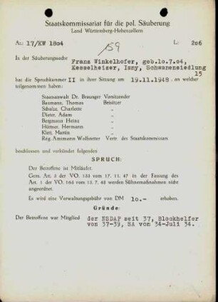 Winkelhofer, Franz