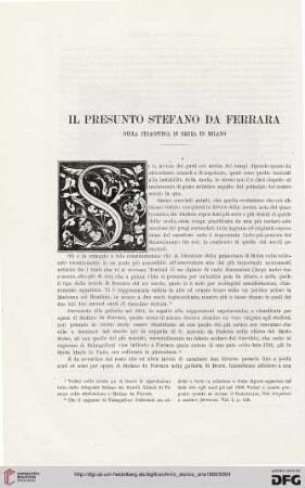 2: Il presunto Stefano da Ferrara della Pinacoteca di Brera in Milano
