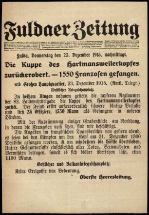 Ausgabe vom Donnerstag, den 23. Dezember 1915.