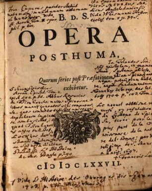 B. D. S. Opera Posthuma
