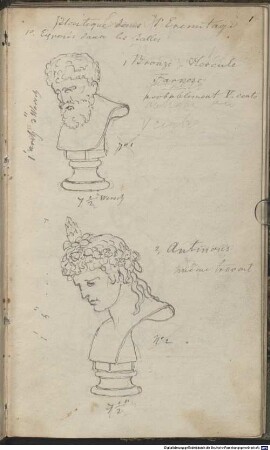 Nachlass von Leo von Klenze (1784-1864) - BSB Klenzeana, II.3.a. Skizzenbuch Neue Eremitage in St. Petersburg - BSB Klenzeana II.3.a