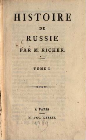 Histoire De Russie, 1