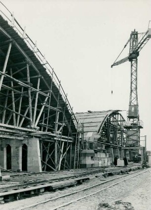Reichsautobahn-Brücke über den Rhein bei Frankenthal, Deutschland, 1939-1940