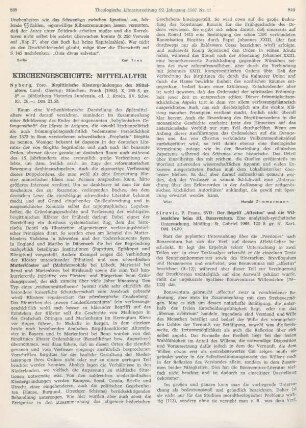 839-840 [Rezension] Nyberg, Tore, Birgittinische Klostergründungen des Mittelalters