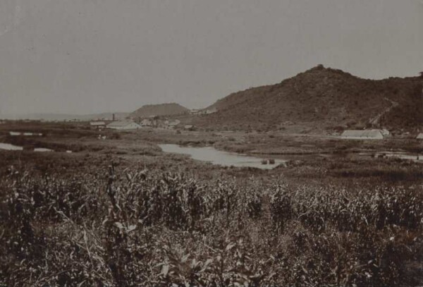 Die Saline Gottorp am Mlagarassi - Fluss von W. gesehen.