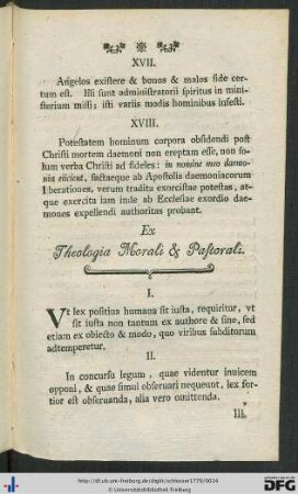 Ex Theologia Morali et Pastorali.