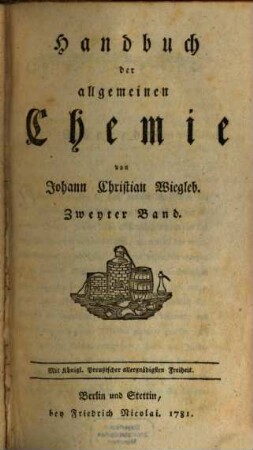 Handbuch der allgemeinen Chemie, 2