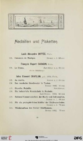 Medaillen und Plaketten (Nr. 133-174)