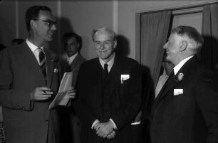 9. Tagung 1959 Physiker: Graf Lennart Bernadotte, Paul Dirac, Sir George P. Thomson