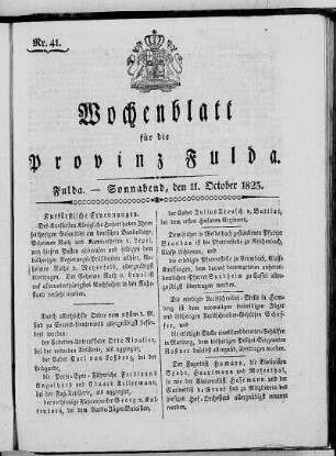 Nr. 41, Ausgabe vom 11. Oktober 1823
