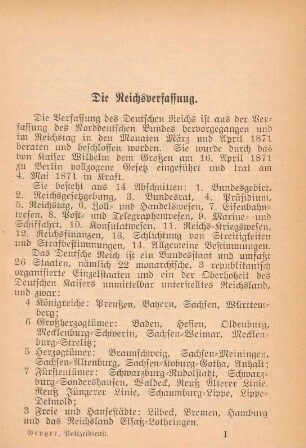 Die Reichsverfassung