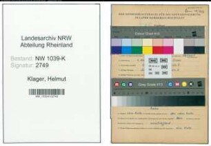 Entnazifizierung Helmut Klager , geb. 01.11.1921 (Ingenieur)