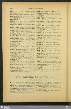XVII. Karlsruher Bezirksverein.