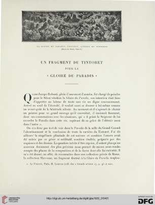 5. Pér. 2.1920: Un fragment du Tintoret pour la "Gloire du Paradis"