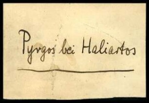 Fundzettel Pyrgos Haliartos